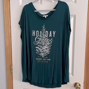 Hunter green Christmas tee